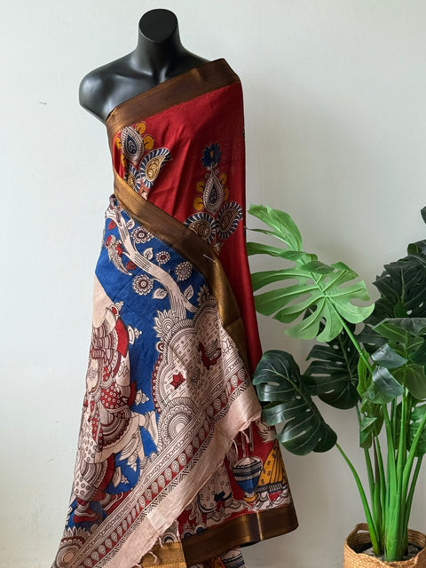 Kalamkari chennuri silk Saree