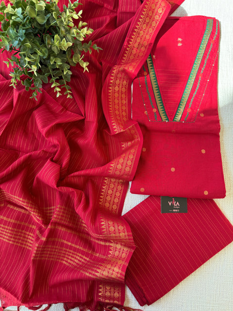 Handloom cotton salwar suit material