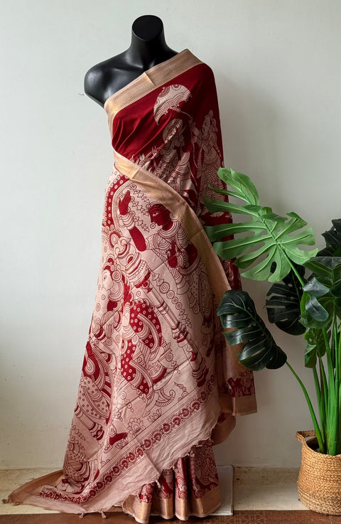 Kalamkari chennuri silk Saree