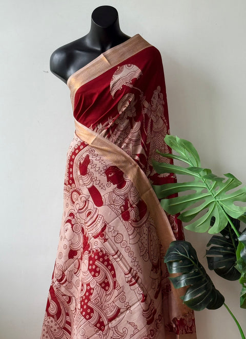 Kalamkari chennuri silk Saree