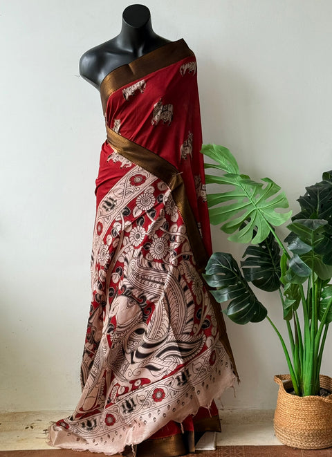 Kalamkari chennuri silk Saree