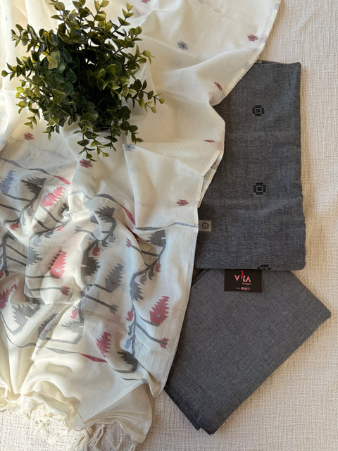 Handloom cotton salwar suit material