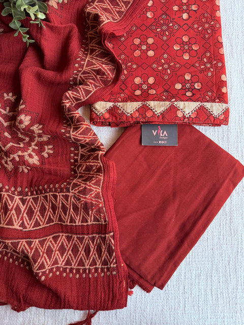 Dabu printed cotton salwar material