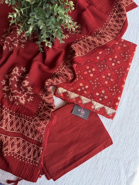 Dabu printed cotton salwar material