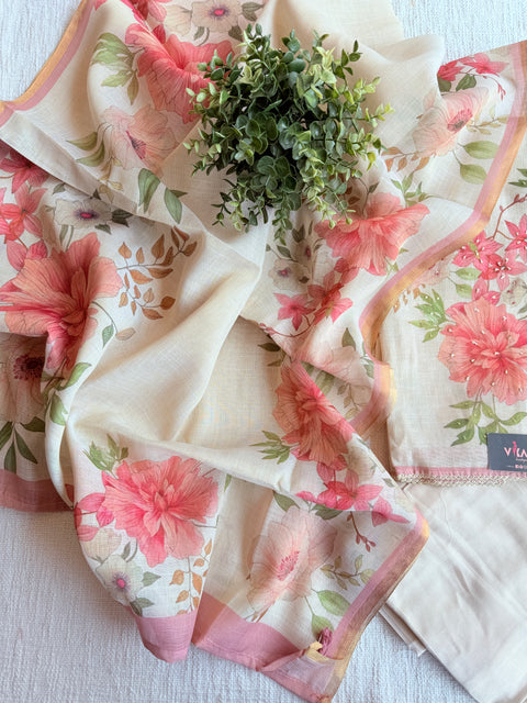 Printed silk cotton salwar material