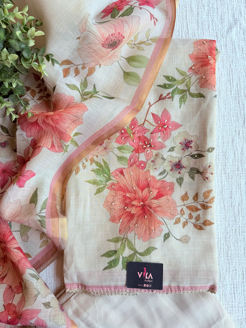 Printed silk cotton salwar material