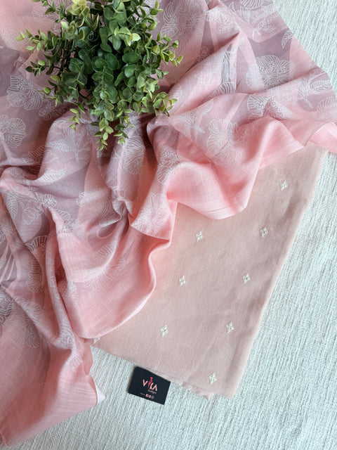 Embroidered linen salwar material