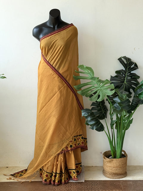 Patch work Mangalgiri Cotton Saree