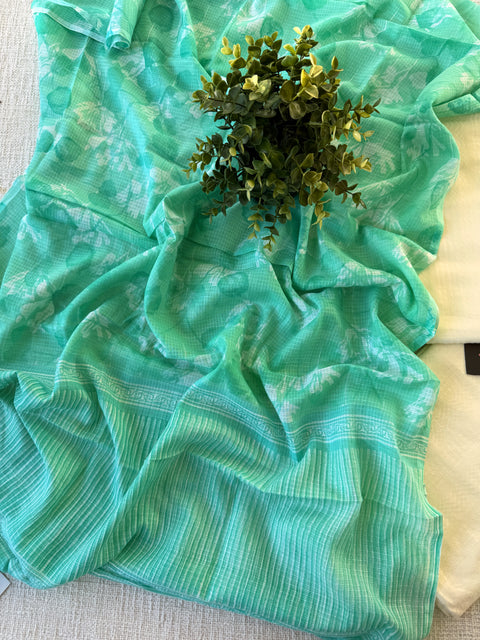Off white cotton salwar suit material