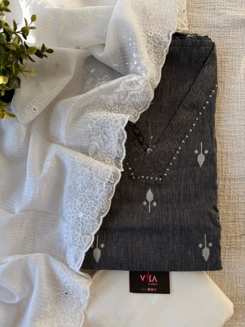 Handloom cotton salwar suit material