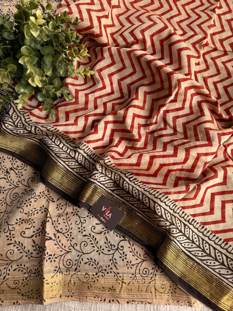 Maheswari border chanderi saree