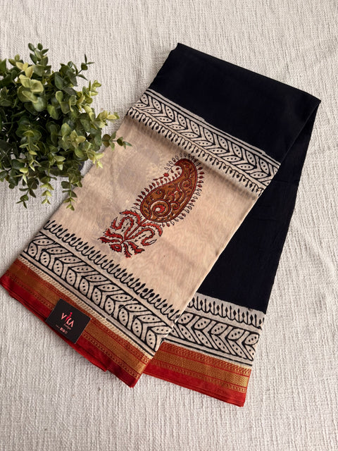 Maheswari border chanderi saree