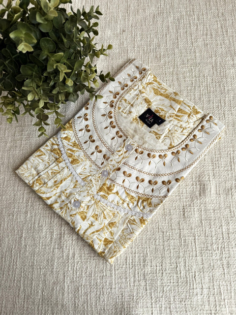 L size printed cotton nighty