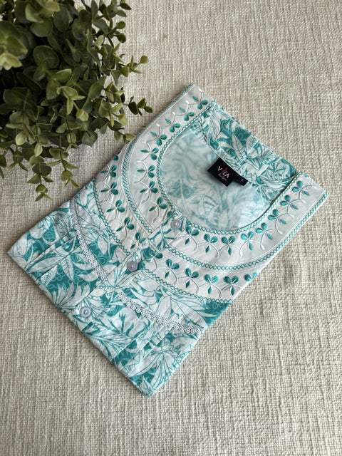 L size printed cotton nighty