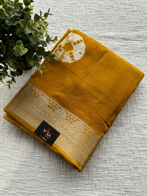 Printed dola silk saree with blouse