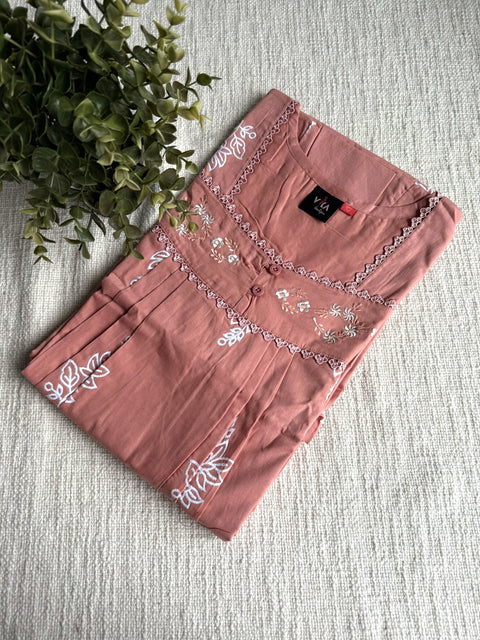L and XL size Celebrity cotton Emb nighty