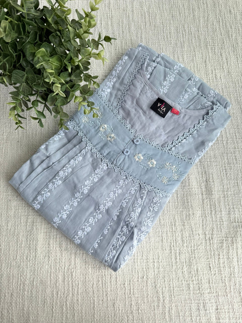 L and XL size Celebrity cotton Emb nighty