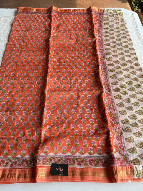 Maheswari border chanderi saree