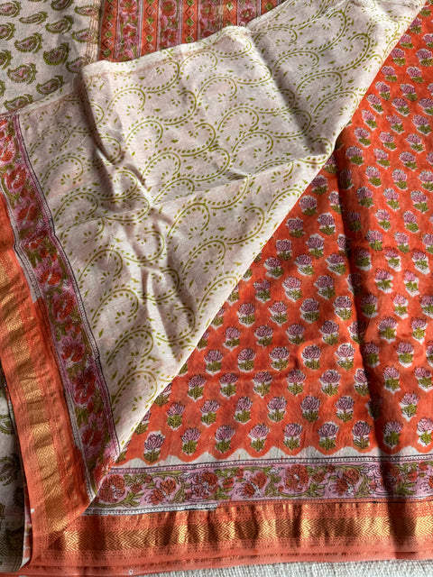 Maheswari border chanderi saree