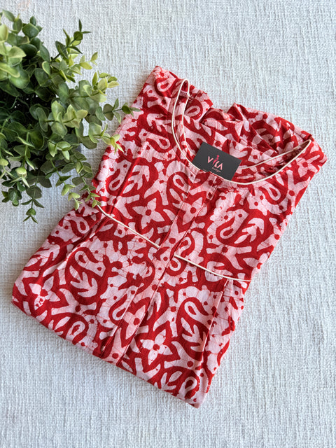 XL size batik printed cotton nighty