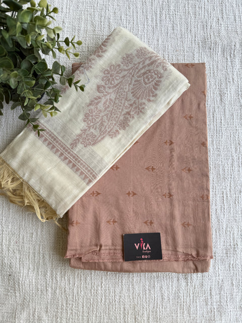 Silky slub bhutta weaving suit set