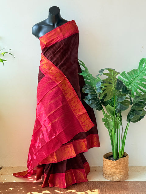 Sungudi cotton saree without Blouse
