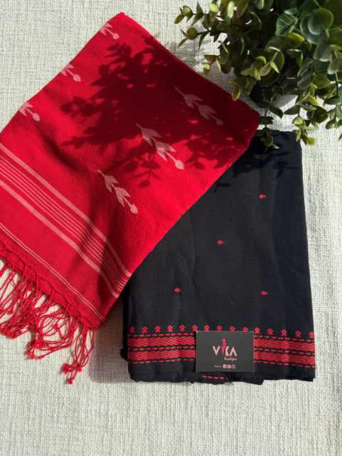 Jamdani Cotton suit set with dupatta