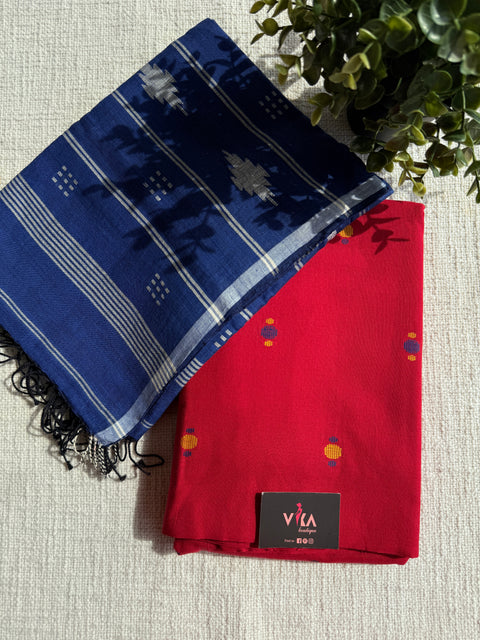 Jamdani Cotton suit set with dupatta