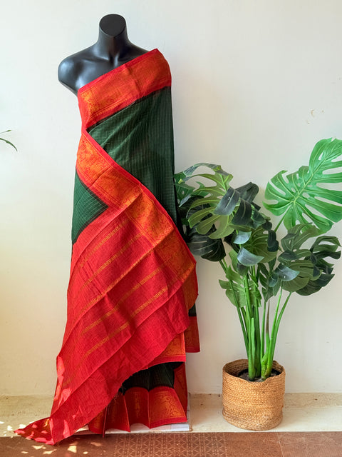 Sungudi cotton saree without Blouse