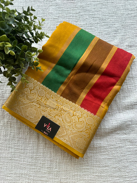 Multicoloured printed georgette saree