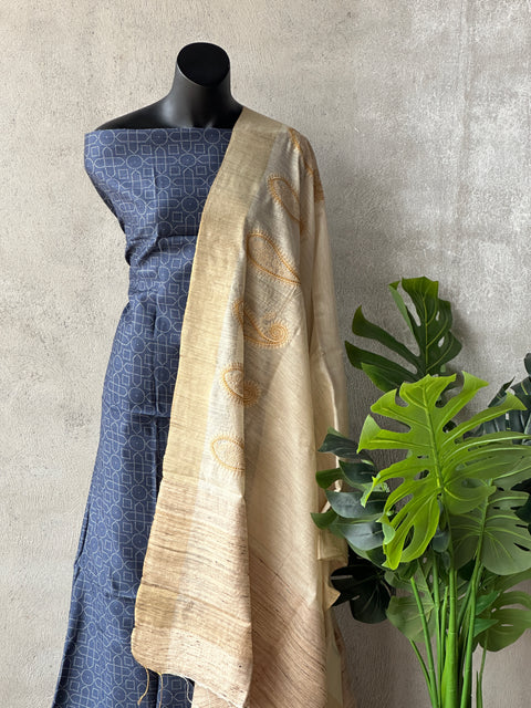 Pure Tussar silk salwar material