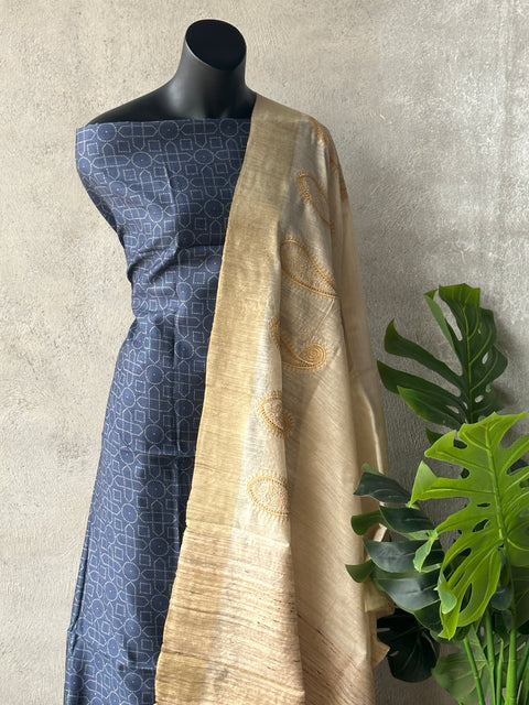 Pure Tussar silk salwar material