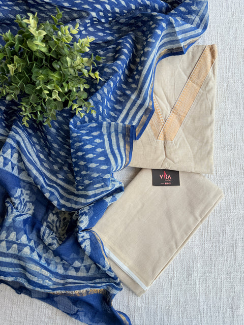 V neck cotton suit material