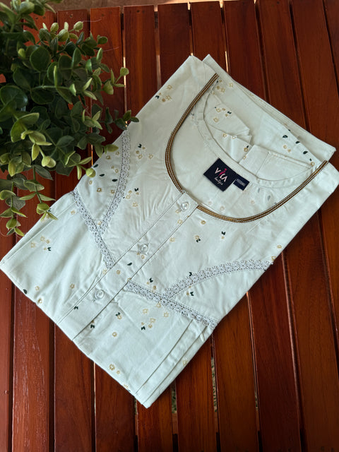 L size feeding italian cotton nighty