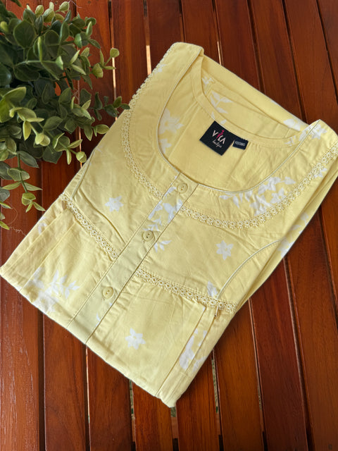 L size feeding italian cotton nighty