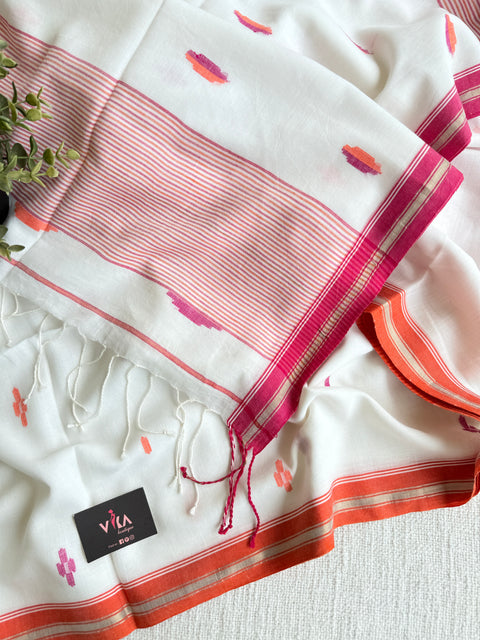 Parwa Bhutti mul cotton saree