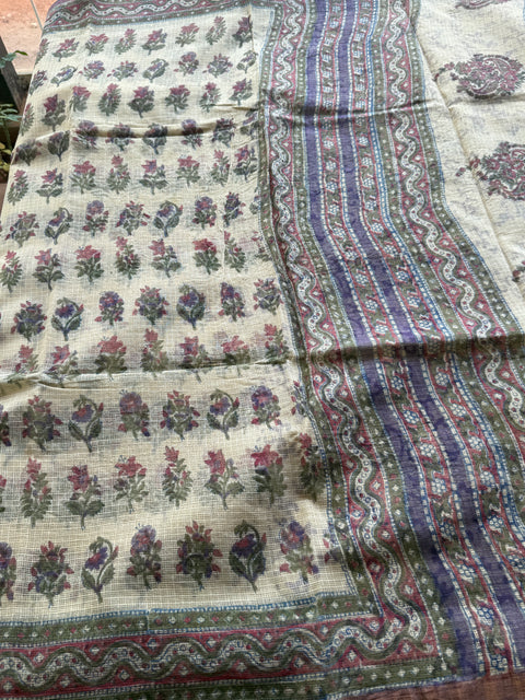 Printed kota cotton saree