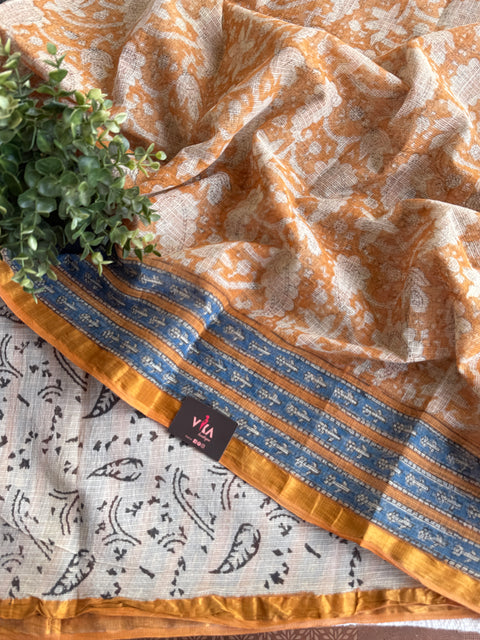 Printed kota cotton saree