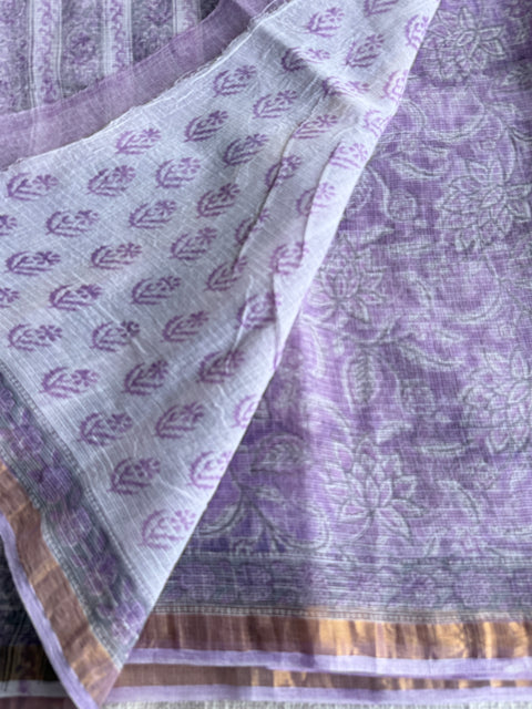 Printed kota cotton saree