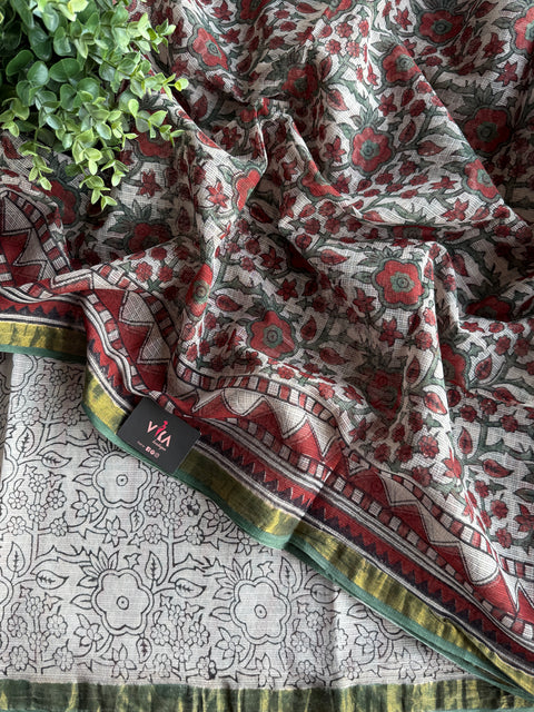 Printed kota cotton saree