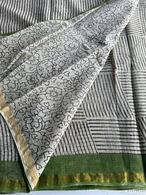 Printed kota cotton saree