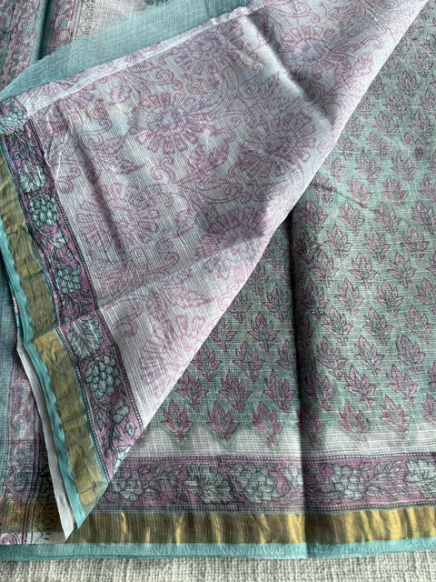 Printed kota cotton saree