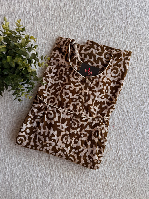 XL size batik printed cotton nighty