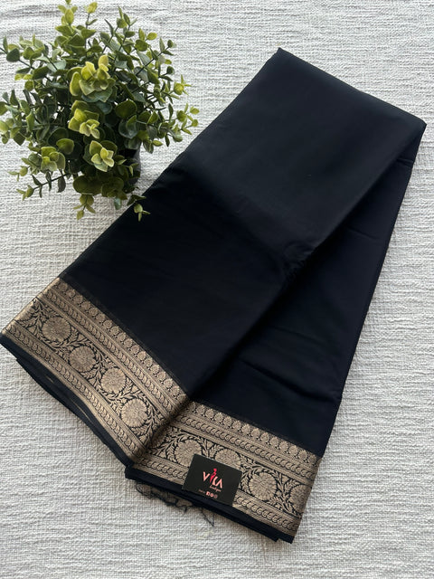 Weaving border semi georgette saree