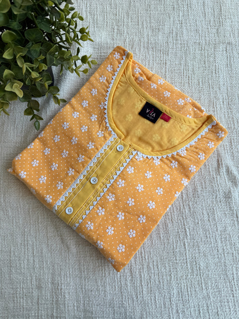 XXL Size Celebrity cotton Emb nighty