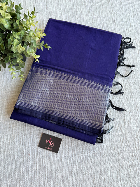 Zari border silk cotton saree
