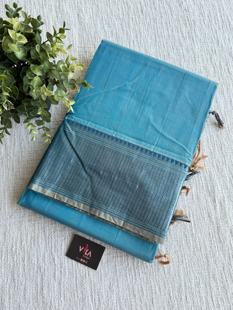 Zari border silk cotton saree