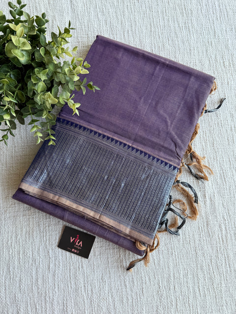 Zari border silk cotton saree