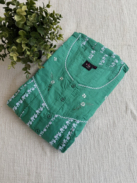 XL Size Celebrity cotton Emb nighty