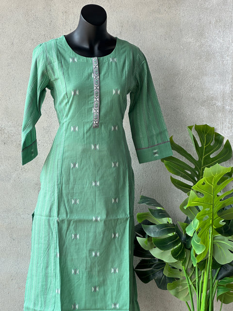 Mint green handloom cotton Kurti